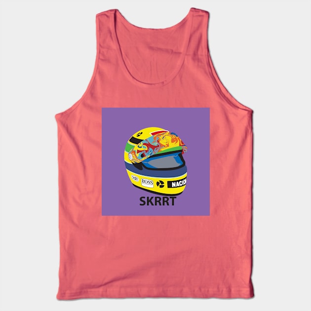 Psychedelic F1 Helmet Tank Top by herbertdowd